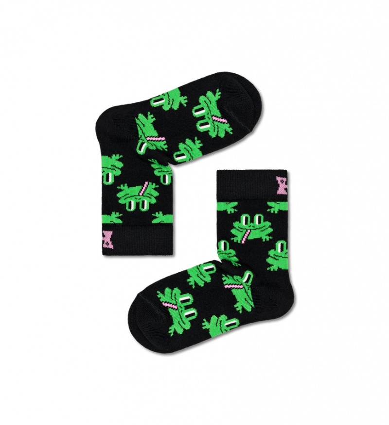 Happy Socks 2-Pack Mini & Me Froggys Gift Set Unisex Schwarz | Schweiz 72046LTKZ