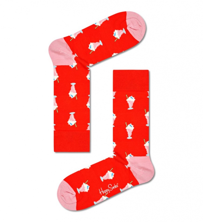 Happy Socks 2-Pack Mini & Me Milkshake Socks Gift Set Kinder Rot | Schweiz 71608FHLM