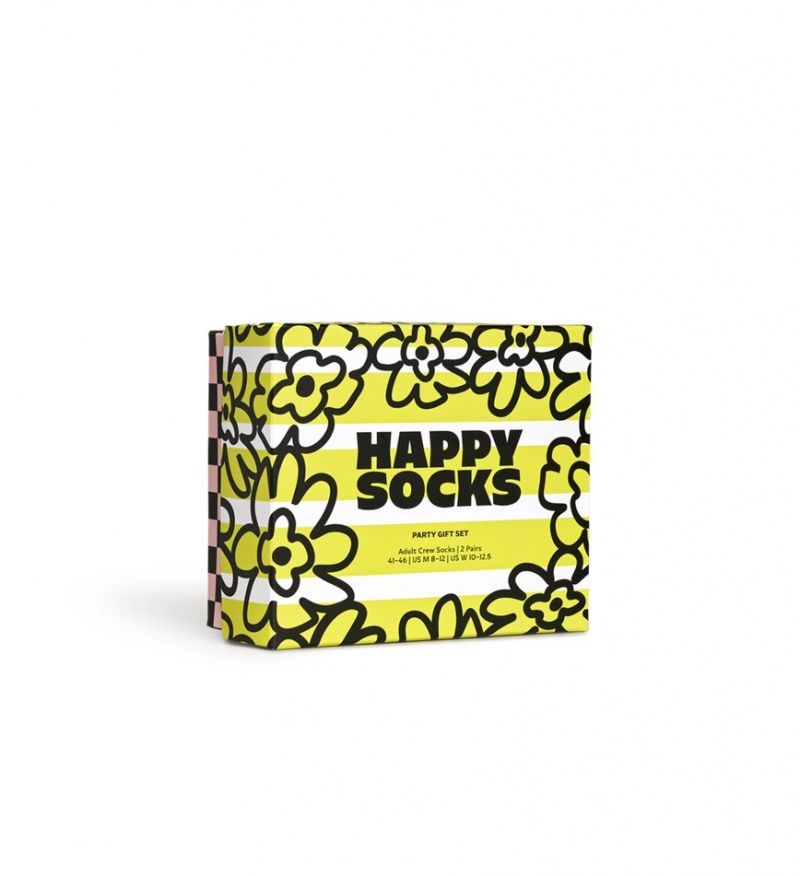 Happy Socks 2-Pack Party Socks Gift Set Unisex Gelb | Schweiz 04678WZAT