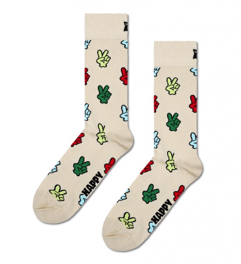 Happy Socks 2-Pack Peace Socks Gift Set Unisex Schwarz | Schweiz 75231ESZF