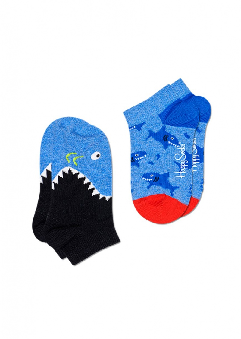 Happy Socks 2-Pack Shark Low Socken Kinder Mehrfarbig | Schweiz 57689GRAF