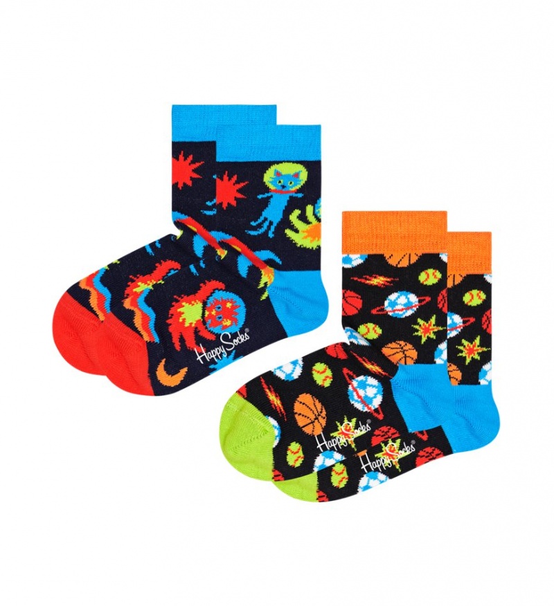 Happy Socks 2-Pack Spacetime Socken Kinder Navy | Schweiz 34076JCWY