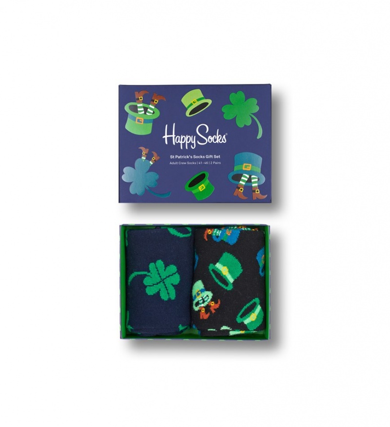 Happy Socks 2-Pack St Patricks Socks Gift Set Unisex Navy | Schweiz 83970GFOD