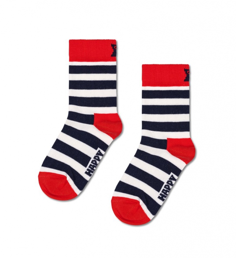 Happy Socks 2-Pack Stripe Socken Kinder Rot | Schweiz 81532MHLG