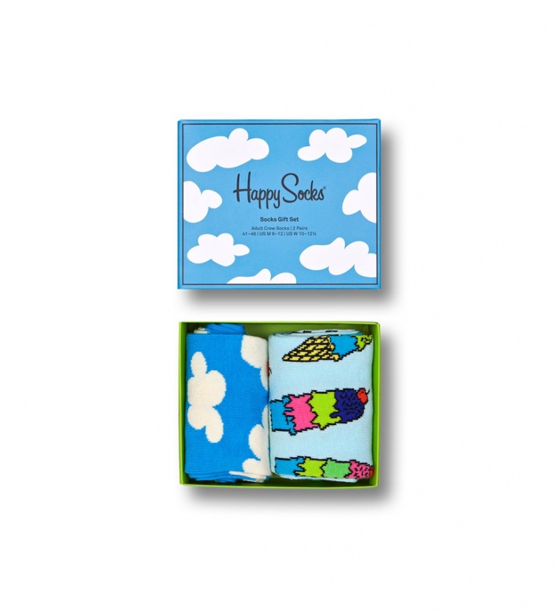 Happy Socks 2-Pack Sunny Day Socks Gift Set Unisex Hellblau | Schweiz 56947XGML