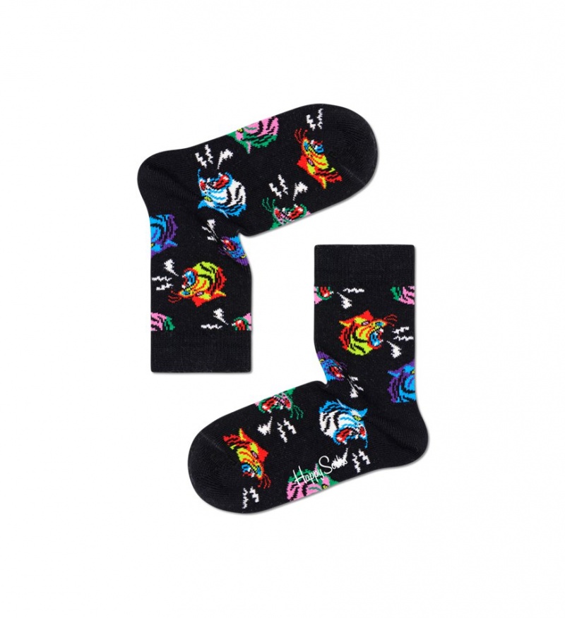 Happy Socks 2-Pack Tiger Socken Kinder Schwarz | Schweiz 54826ONGC