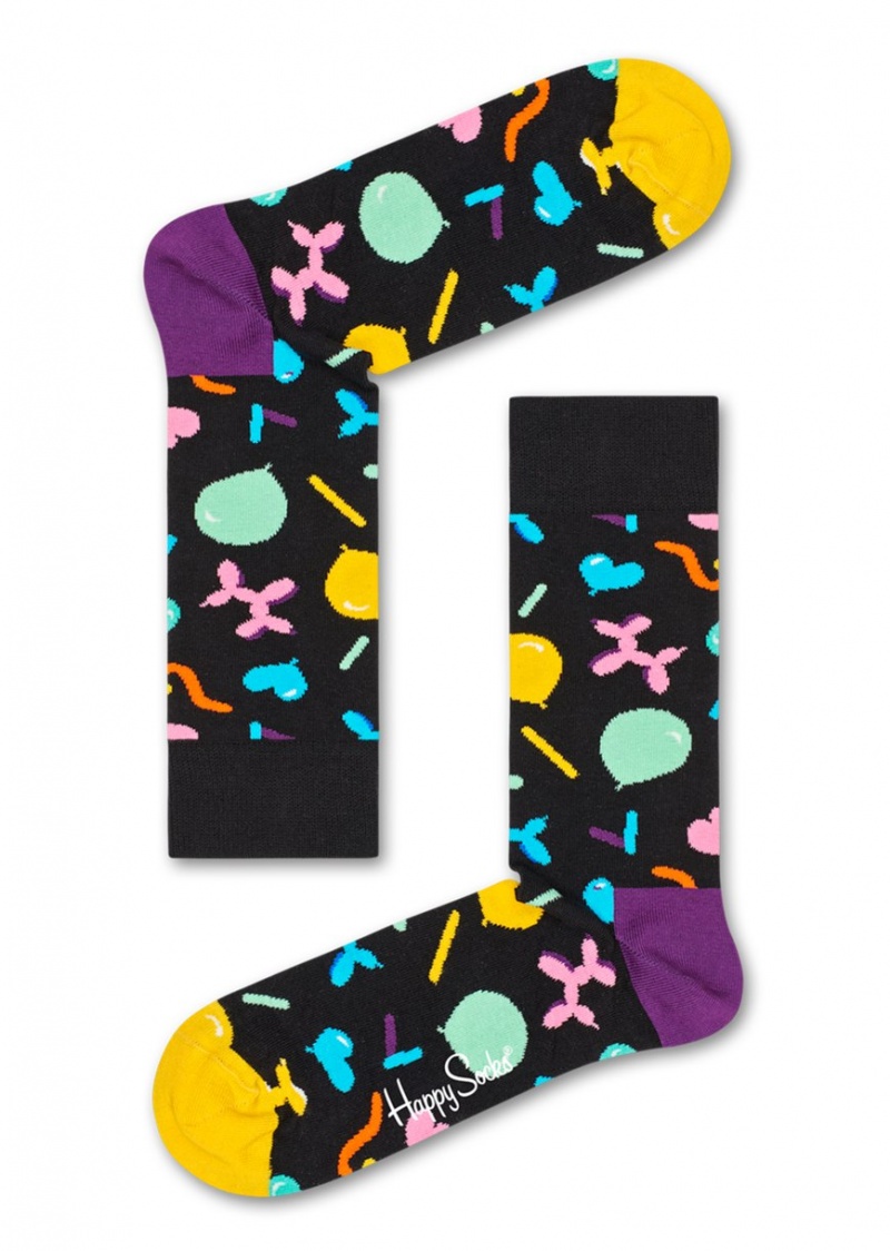 Happy Socks 3-Pack Balloon Animal Birthday Gift Set Unisex Schwarz | Schweiz 43876QBUR