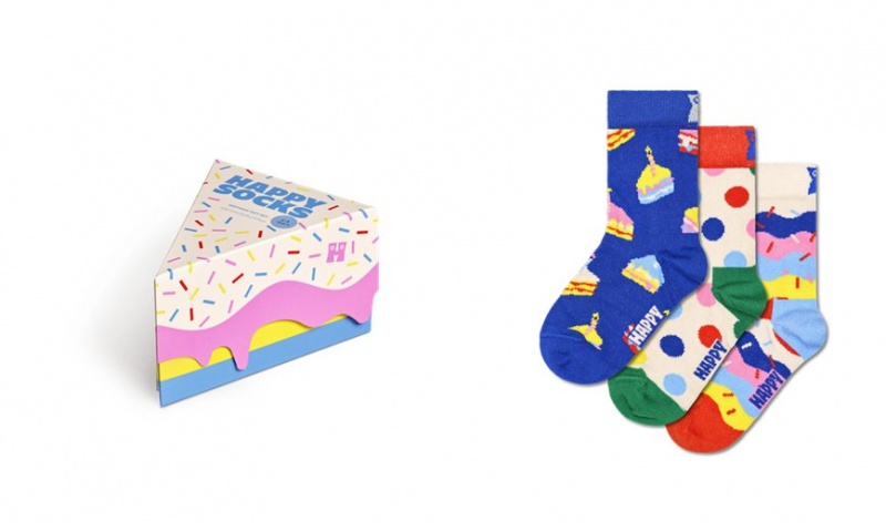 Happy Socks 3-Pack Birthday Gift Set Kinder Navy | Schweiz 32907CYQW