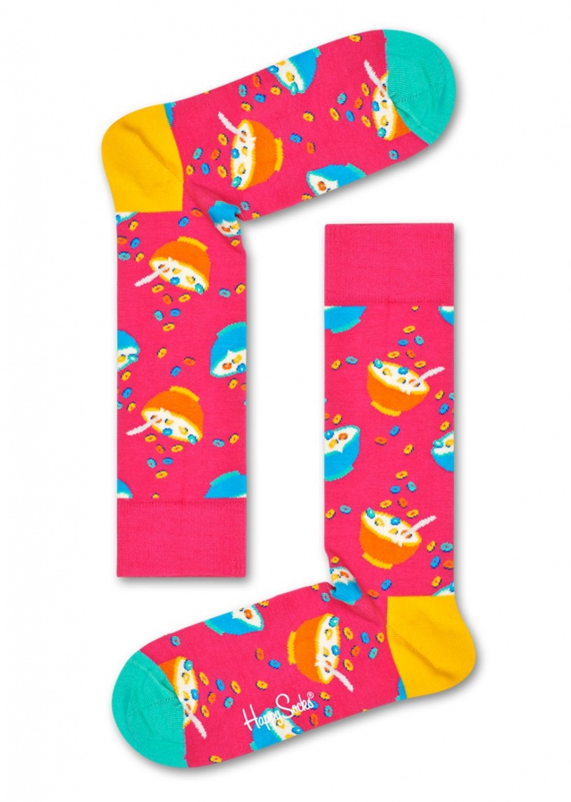 Happy Socks 3-Pack Breakfast Gift Set Unisex Rosa | Schweiz 95043EOCG