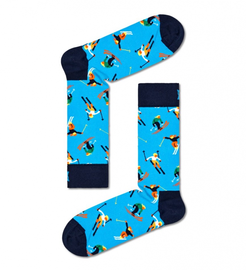 Happy Socks 3-Pack Downhill Skiing Socks Gift Set Unisex Blau | Schweiz 04596GCEQ