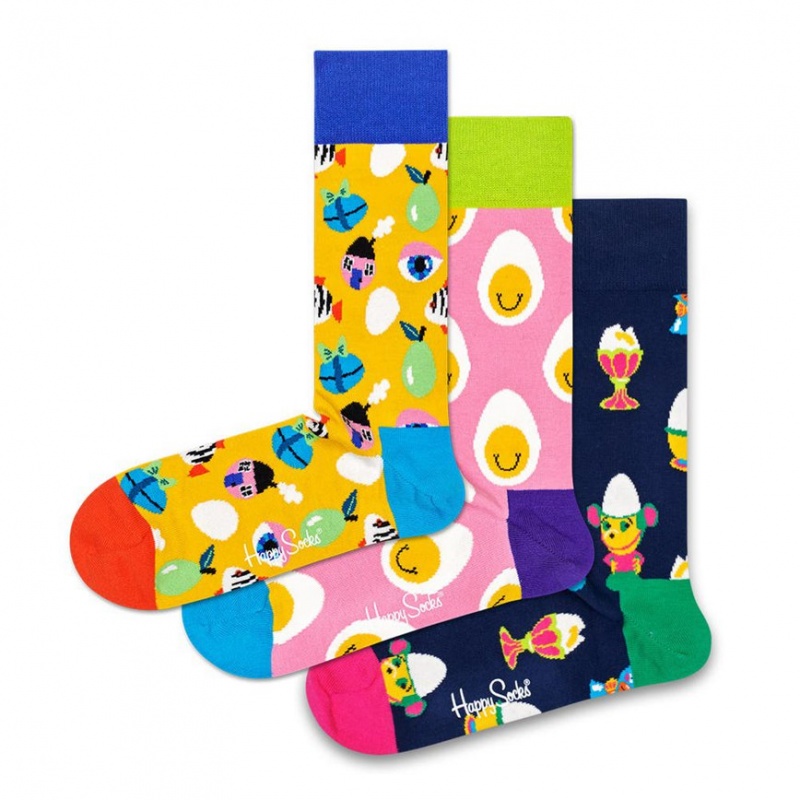 Happy Socks 3-Pack Easter Gift Set Unisex Gelb | Schweiz 51062NBWM