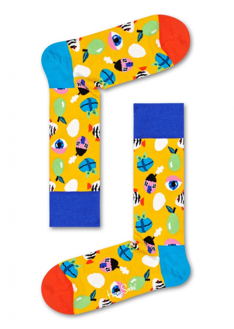 Happy Socks 3-Pack Easter Gift Set Unisex Gelb | Schweiz 51062NBWM