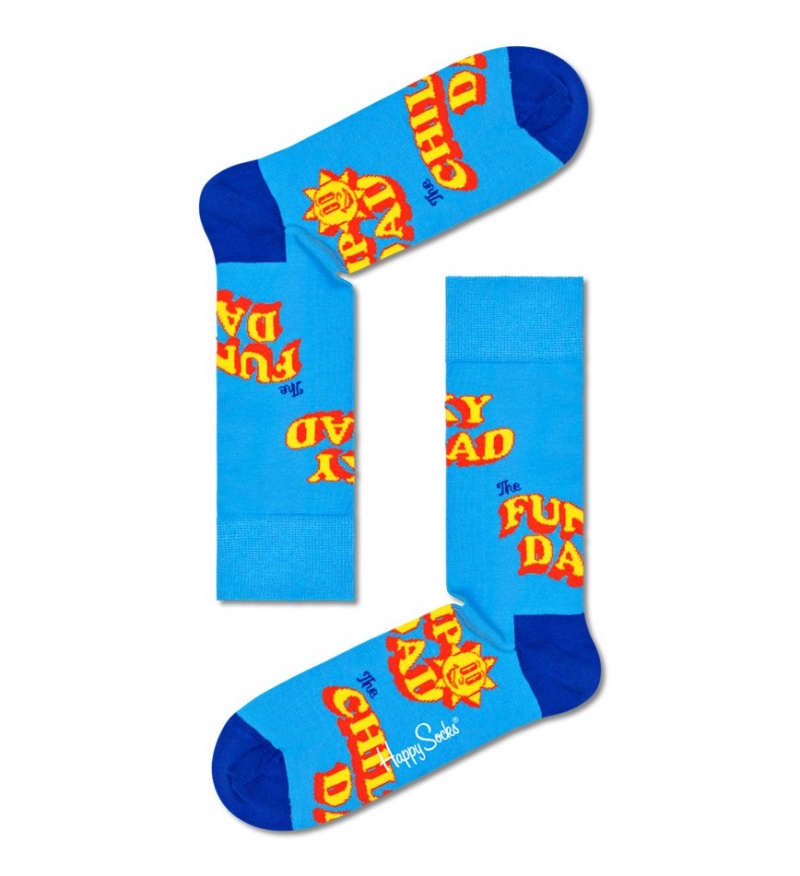 Happy Socks 3-Pack Father Of The Year Socks Gift Set Unisex Navy | Schweiz 25384CEUZ