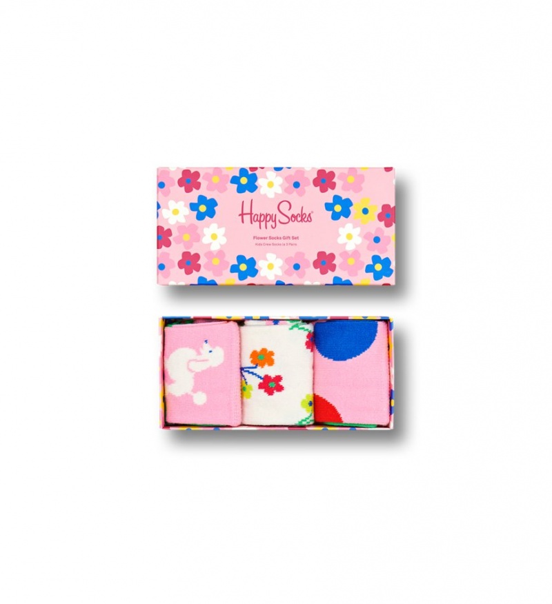 Happy Socks 3-Pack Flower Gift Set Kinder Grün | Schweiz 82739UTPV