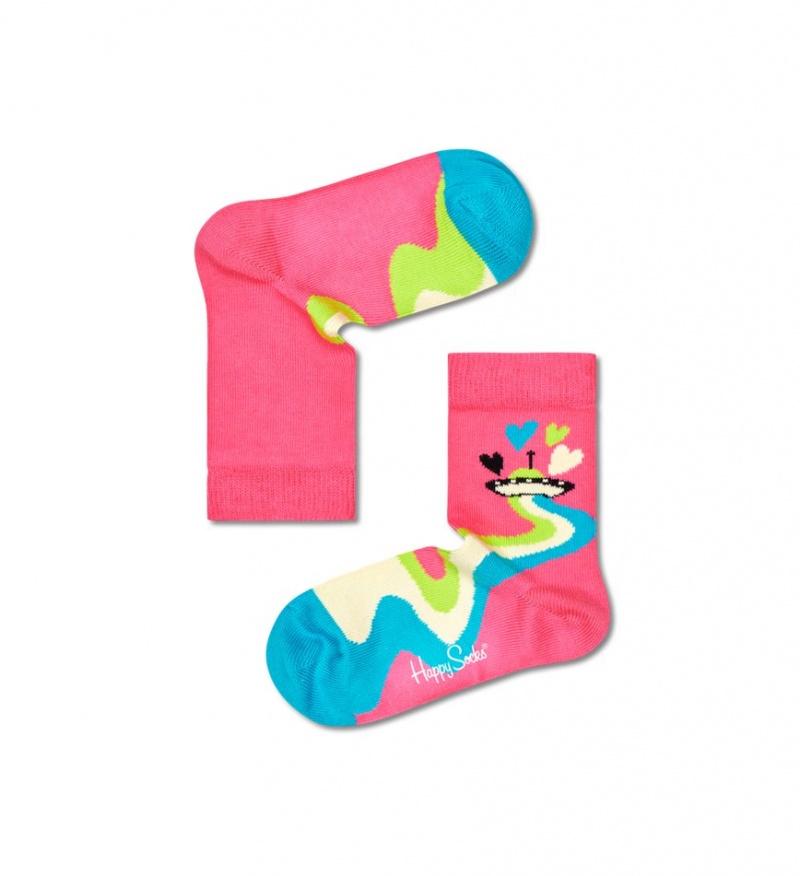 Happy Socks 3-Pack Hearts and Stars Socks Gift Set Kinder Hellrosa | Schweiz 72438OUYK