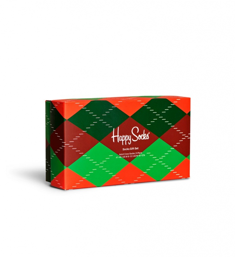 Happy Socks 3-Pack Holiday Classics Gift Set Unisex Rot | Schweiz 87903HEIC