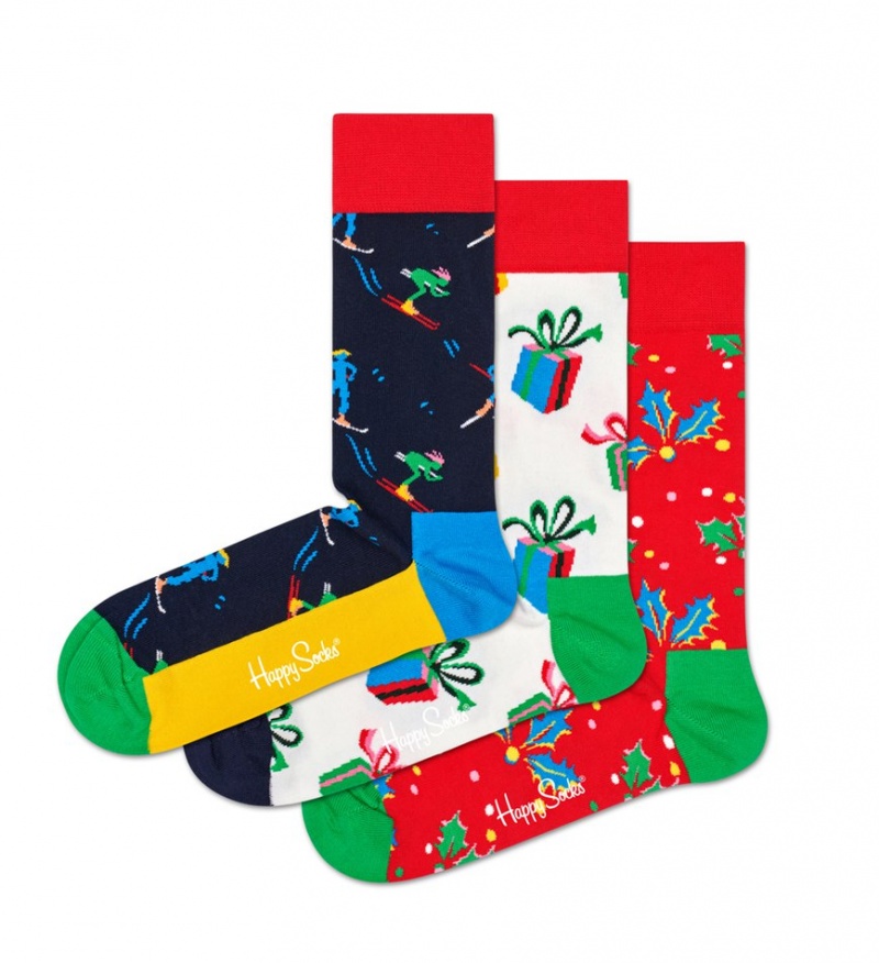 Happy Socks 3-Pack Holiday Gift Set Unisex Rot | Schweiz 86974BDAT