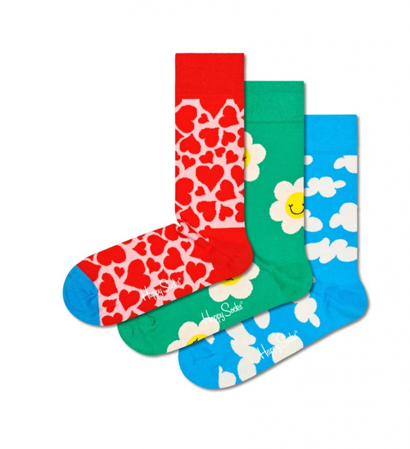 Happy Socks 3-Pack I Flower You Socks Gift Set Unisex Rosa | Schweiz 40173REXO