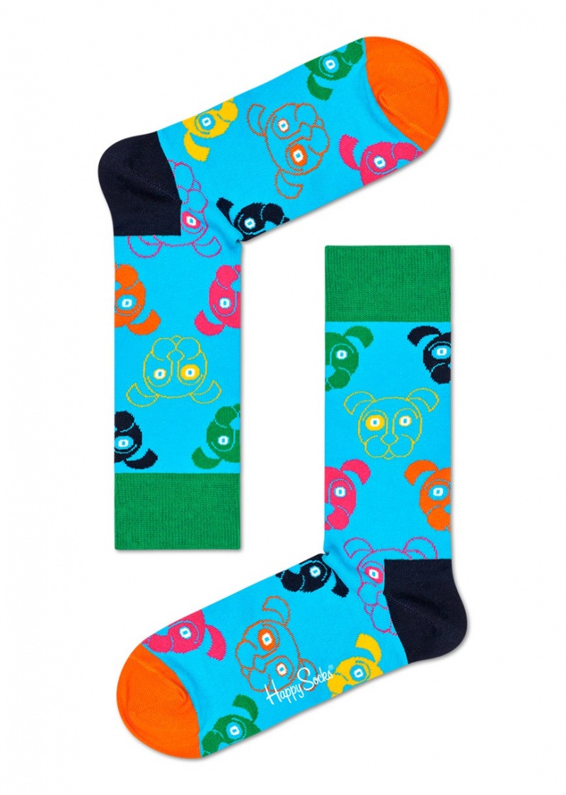 Happy Socks 3-Pack Mixed Dog Socks Gift Set Unisex Navy | Schweiz 68945QDIS