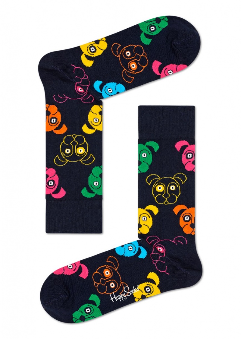 Happy Socks 3-Pack Mixed Dog Socks Gift Set Unisex Navy | Schweiz 68945QDIS