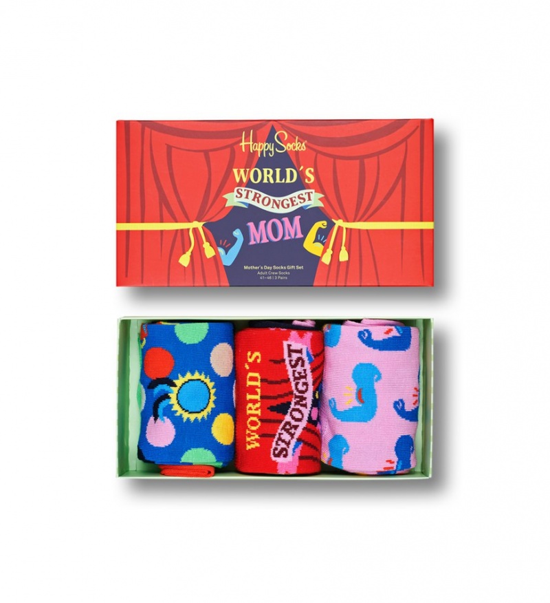 Happy Socks 3-Pack Mother´s Day Socks Gift Set Unisex Rot | Schweiz 29875MSTW