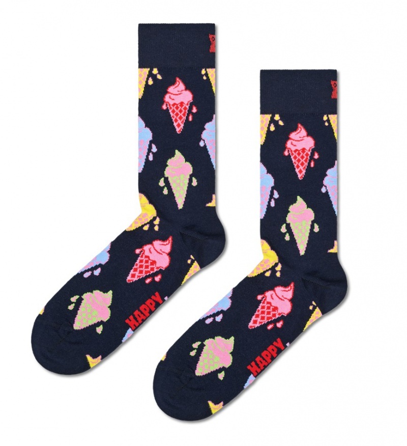 Happy Socks 3-Pack Navy Socks Gift Set Unisex Navy | Schweiz 94182POWF