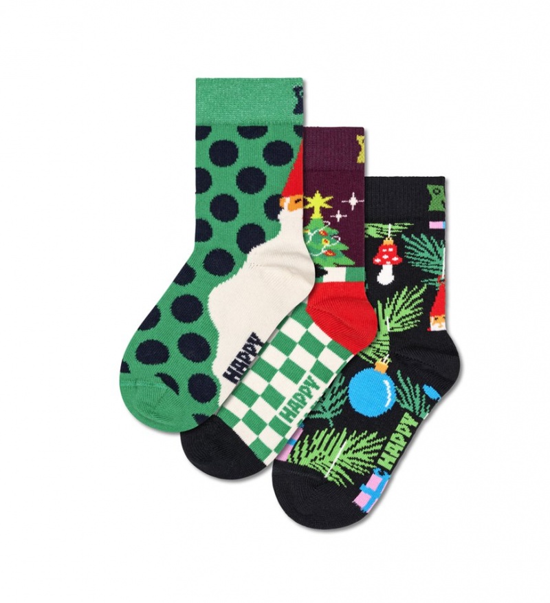 Happy Socks 3-Pack Presents Under The Tree Gift Set Kinder Grün | Schweiz 40796IZMY