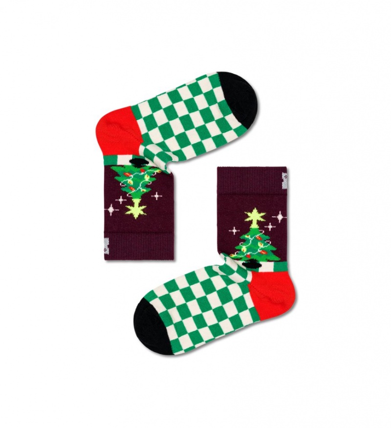 Happy Socks 3-Pack Presents Under The Tree Gift Set Kinder Grün | Schweiz 40796IZMY