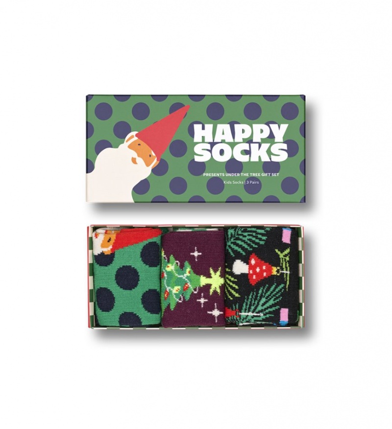 Happy Socks 3-Pack Presents Under The Tree Gift Set Kinder Grün | Schweiz 40796IZMY