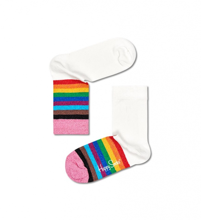 Happy Socks 3-Pack Pride Socks Gift Set Kinder Weiß | Schweiz 85014RXBI