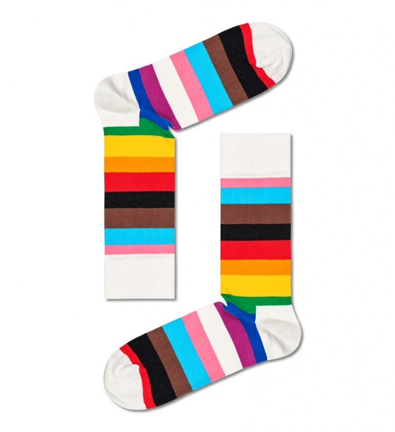 Happy Socks 3-Pack Pride Socks Gift Set Unisex Weiß | Schweiz 64587HEIP