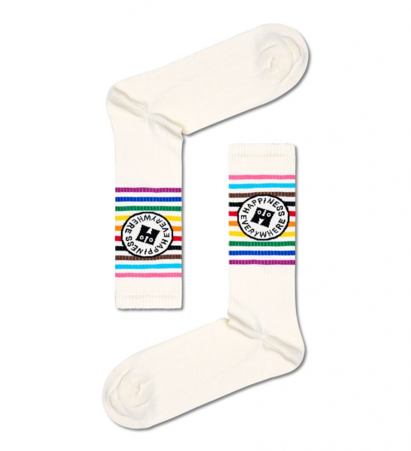 Happy Socks 3-Pack Pride Socks Gift Set Unisex Weiß | Schweiz 35698WCRZ