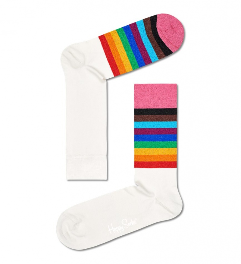 Happy Socks 3-Pack Pride Socks Gift Set Unisex Weiß | Schweiz 73985IVBH