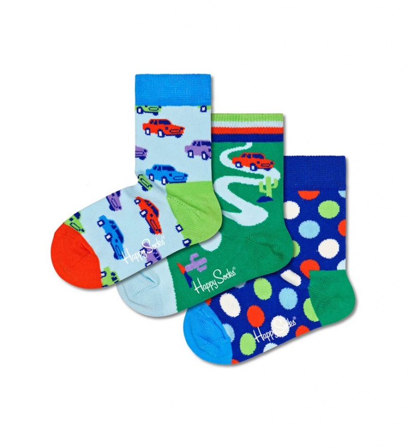 Happy Socks 3-Pack Roadtrip Gift Set Kinder Hellblau | Schweiz 28765IVZO