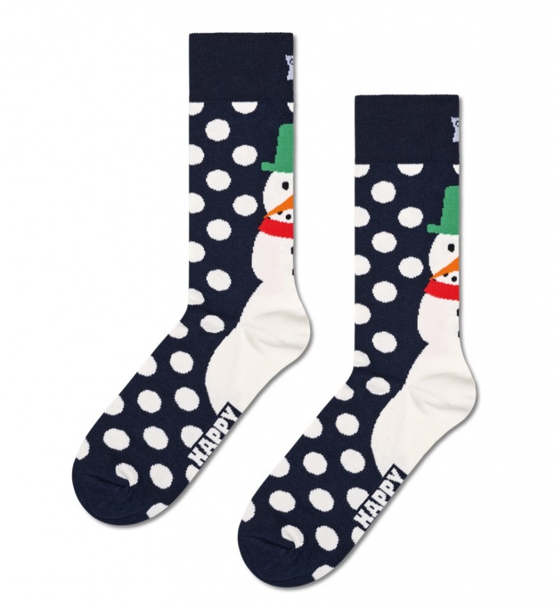 Happy Socks 3-Pack Snowman Socks Gift Set Unisex Navy | Schweiz 57410NDXQ