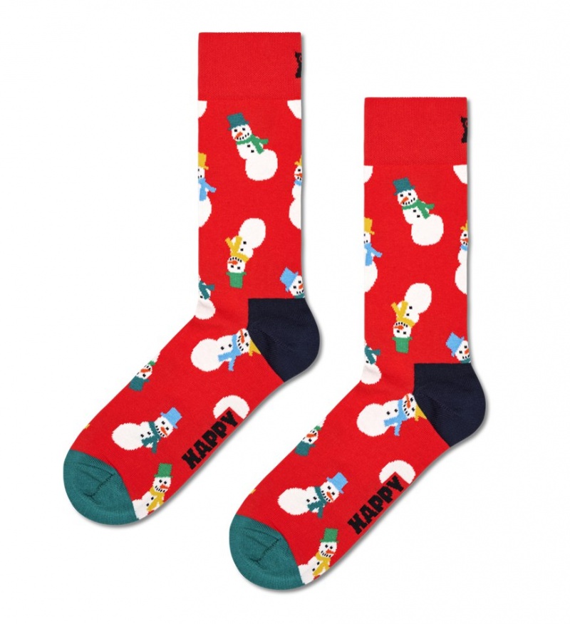 Happy Socks 3-Pack Snowman Socks Gift Set Unisex Navy | Schweiz 57410NDXQ