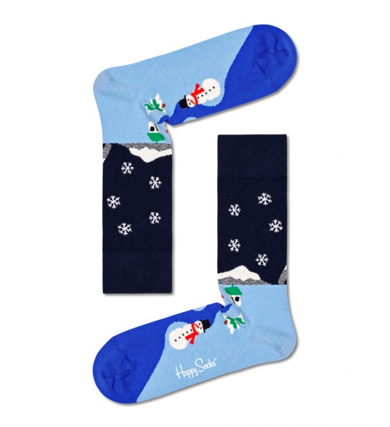 Happy Socks 3-Pack Snowman Socks Gift Set Unisex Schwarz | Schweiz 37819OGBM