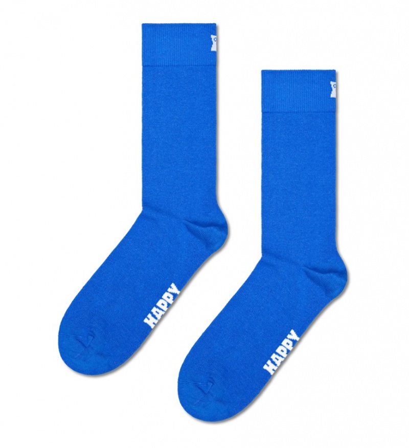 Happy Socks 3-Pack Solid Socken Unisex Blau | Schweiz 40873AMIC