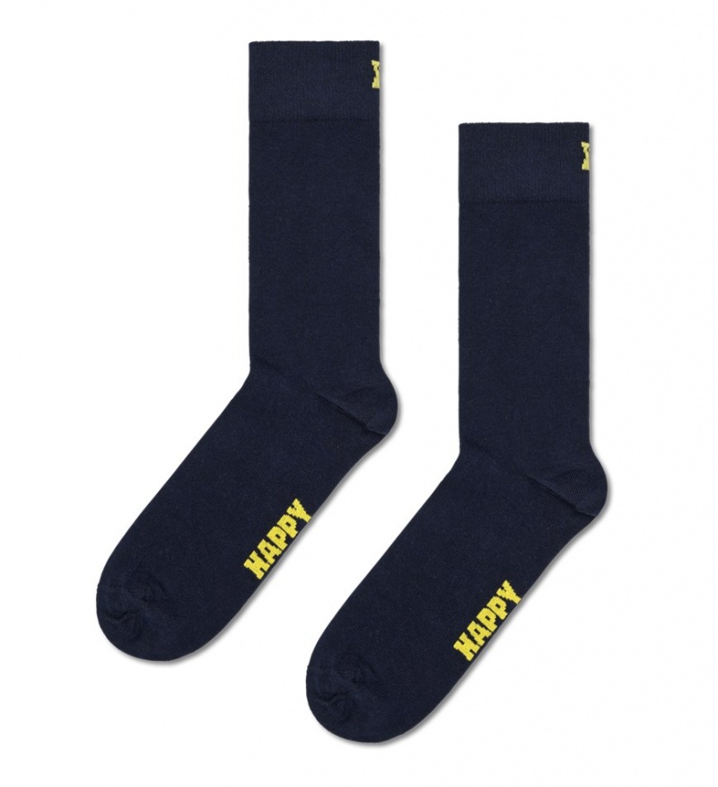 Happy Socks 3-Pack Solid Socken Unisex Blau | Schweiz 40873AMIC