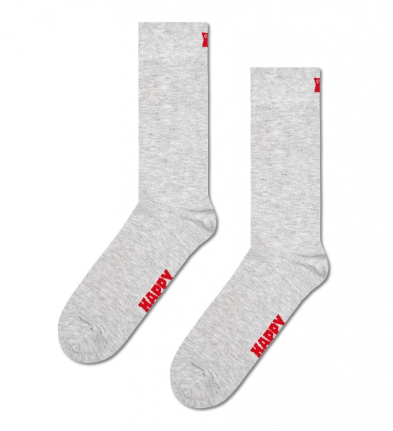 Happy Socks 3-Pack Solid Socken Unisex Grau | Schweiz 86395DZFM