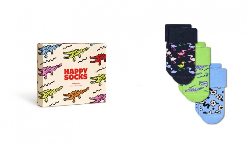 Happy Socks 3-Pack Summer Terry Gift Set Kinder Navy | Schweiz 37945OALR