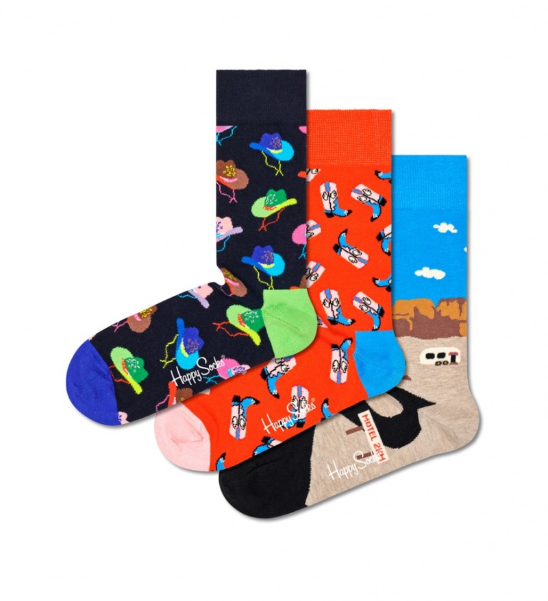 Happy Socks 3-Pack Welcome To... Socks Gift Set Unisex Orange | Schweiz 14728GALD