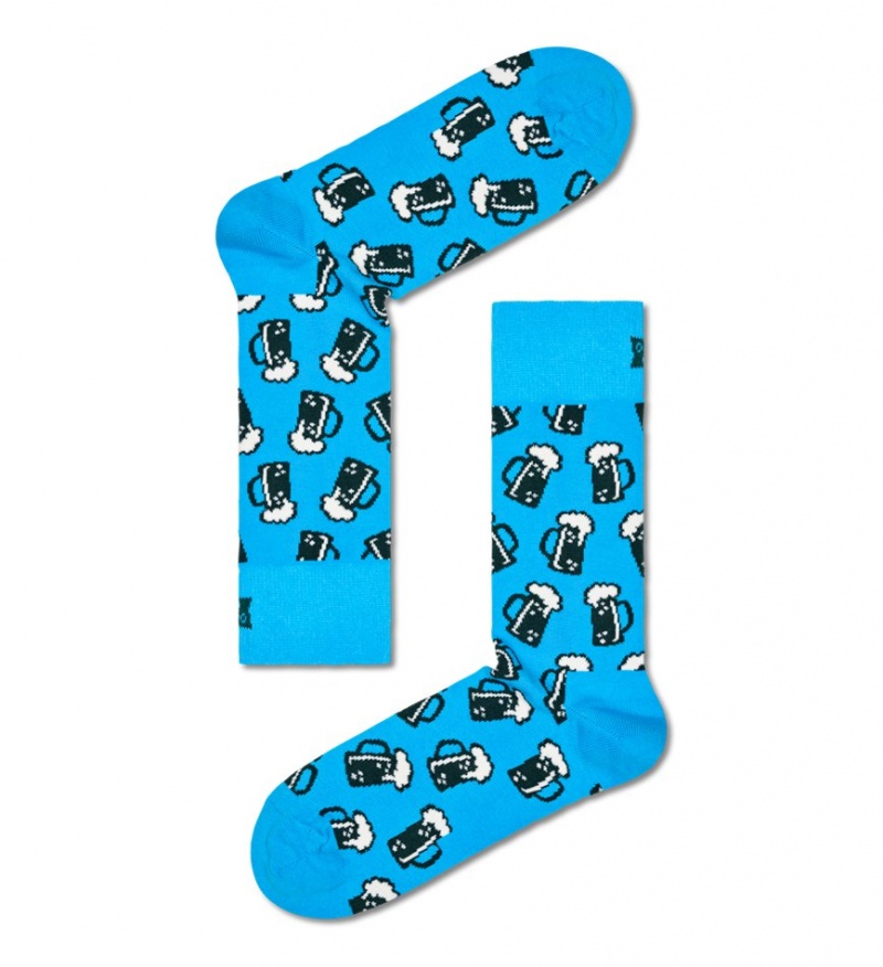 Happy Socks 3-Pack Wurst And Beer Socks Gift Set Unisex Navy | Schweiz 89025BWQA