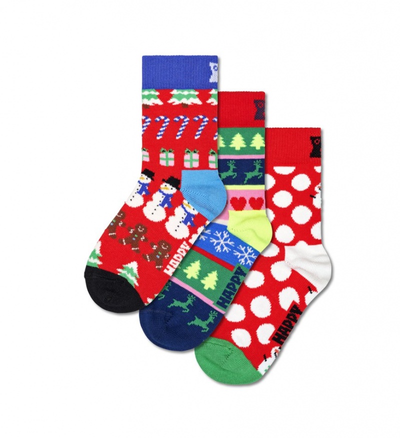 Happy Socks 3-Pack X-mas Pullover Gift Set Kinder Rot | Schweiz 07649XWLC