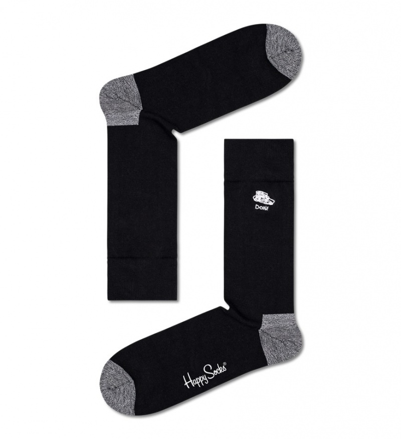 Happy Socks 4-Pack Black & White Socks Gift Set Unisex Schwarz | Schweiz 95236NOFI