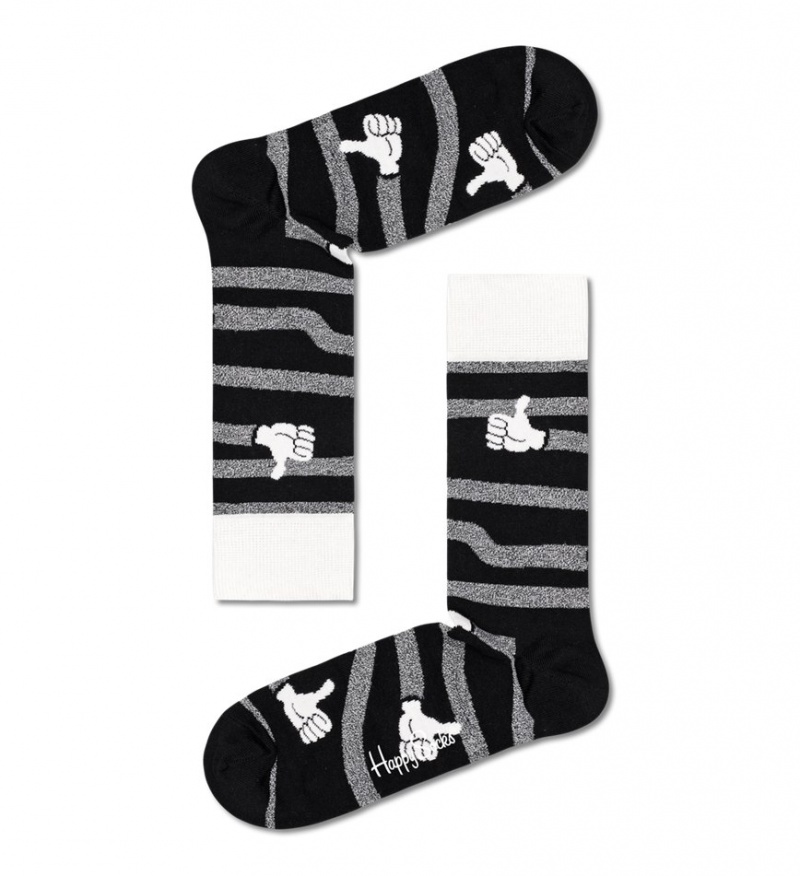 Happy Socks 4-Pack Black & White Socks Gift Set Unisex Schwarz | Schweiz 95236NOFI