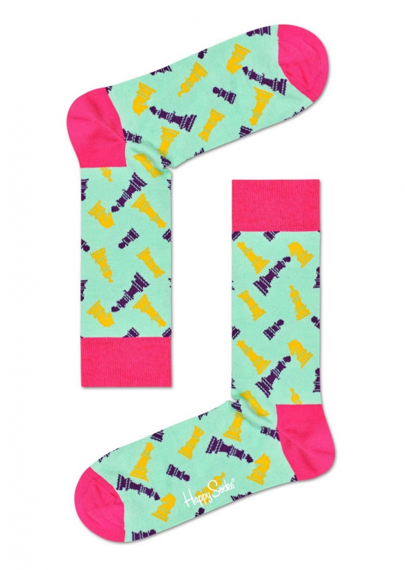 Happy Socks 4-Pack Game Night Gift Set Unisex Grün | Schweiz 41753EGMW