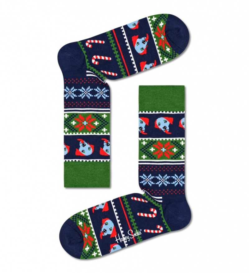 Happy Socks 4-Pack Gingerbread Cookies Socks Gift Set Unisex Navy | Schweiz 45360JLRW