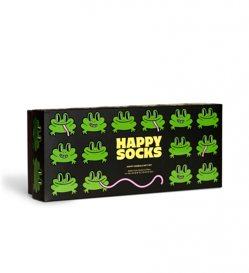 Happy Socks 4-Pack Happy Animals Socks Gift Set Unisex Weiß | Schweiz 85917SDYA