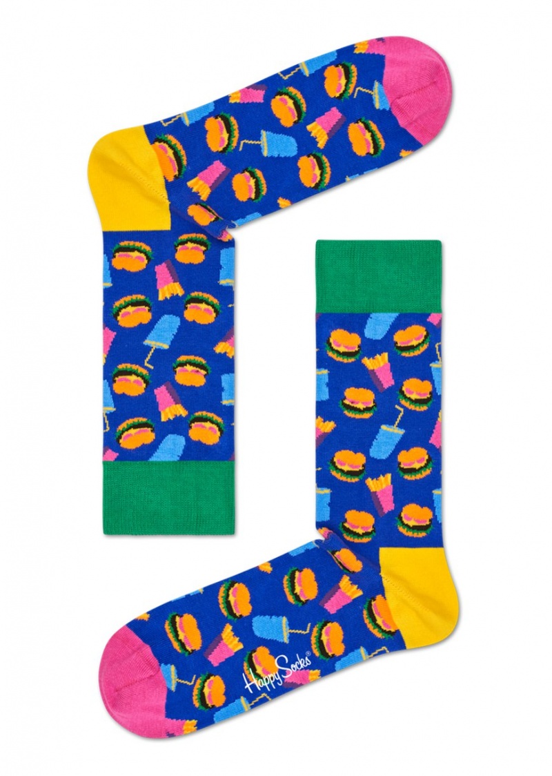 Happy Socks 4-Pack Junk Lebensmittel Gift Set Unisex Weiß | Schweiz 48792NVXE